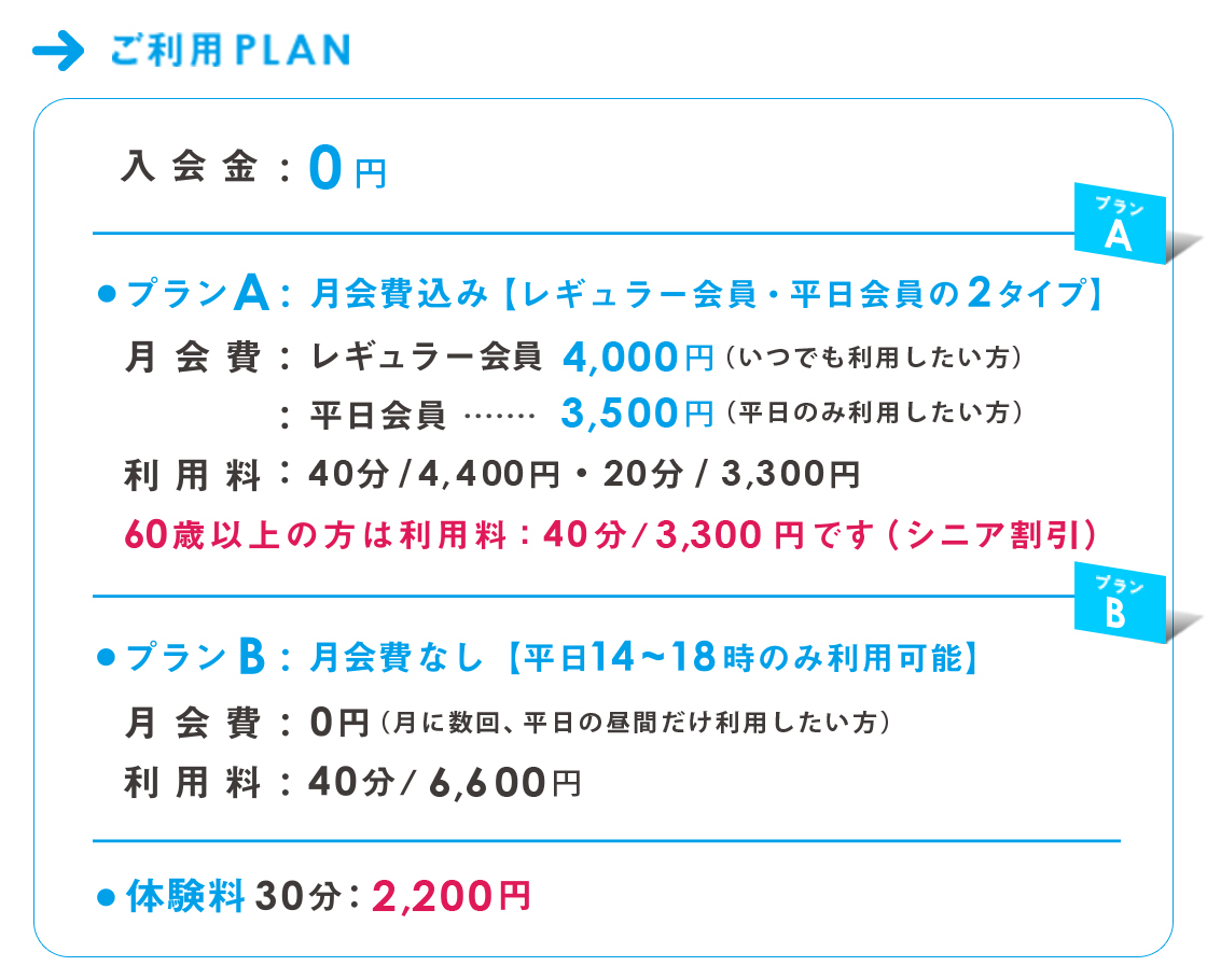 ご利用プラン